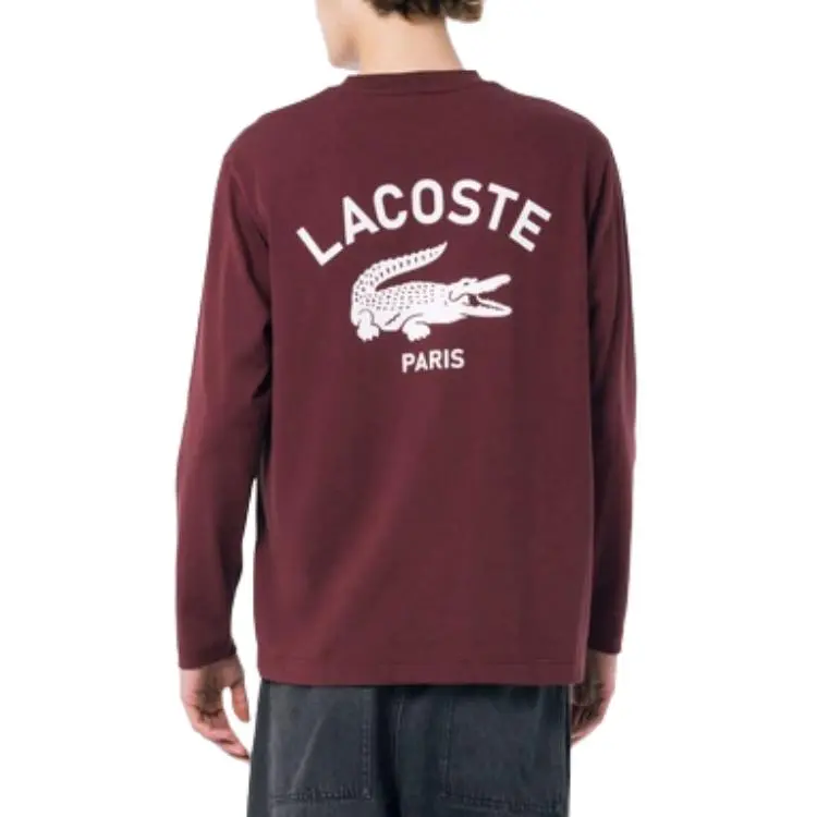 LACOSTE T Shirt Men's Bordeaux Color-3