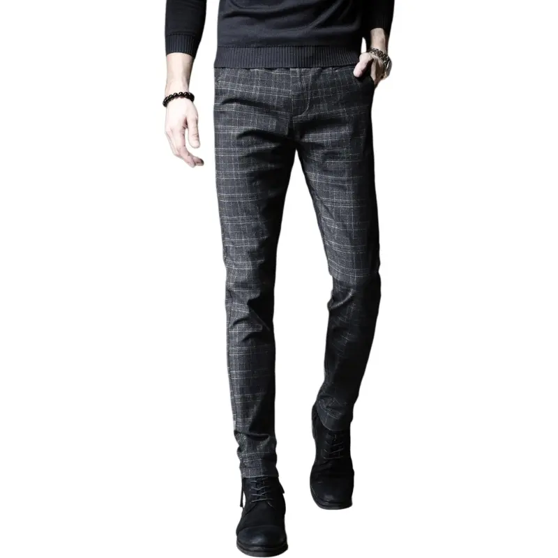 Devanro Casual Pants Men's Black-7