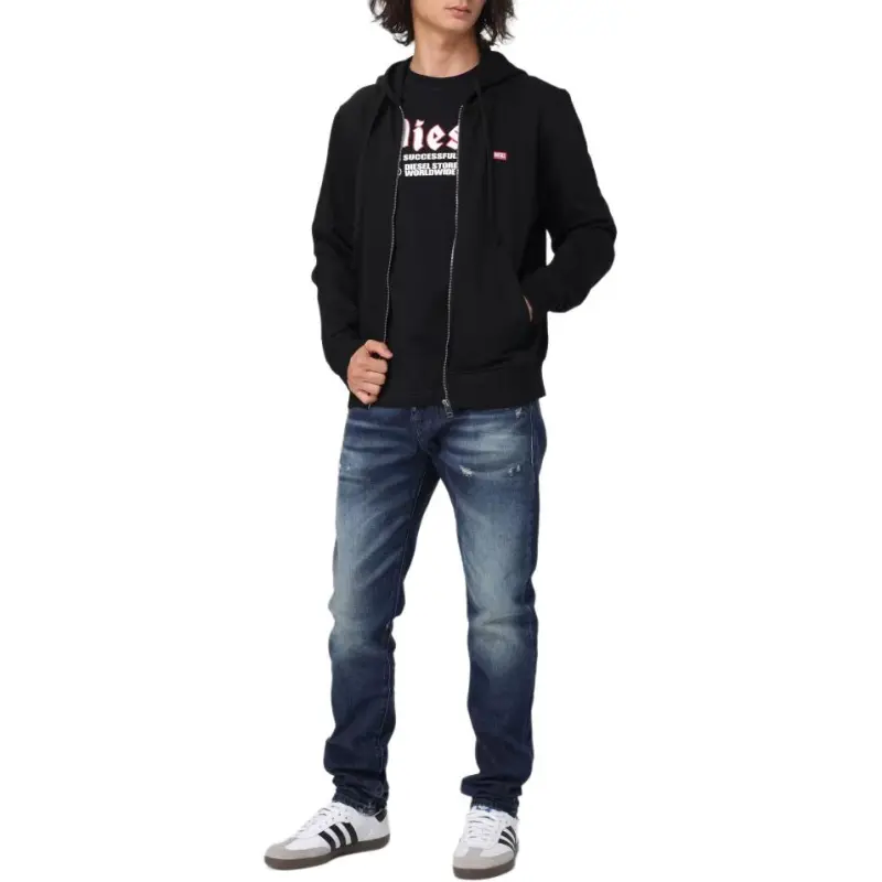 DIESEL S Ginn Hood Zip K13 Zipped Sweatshirt-2