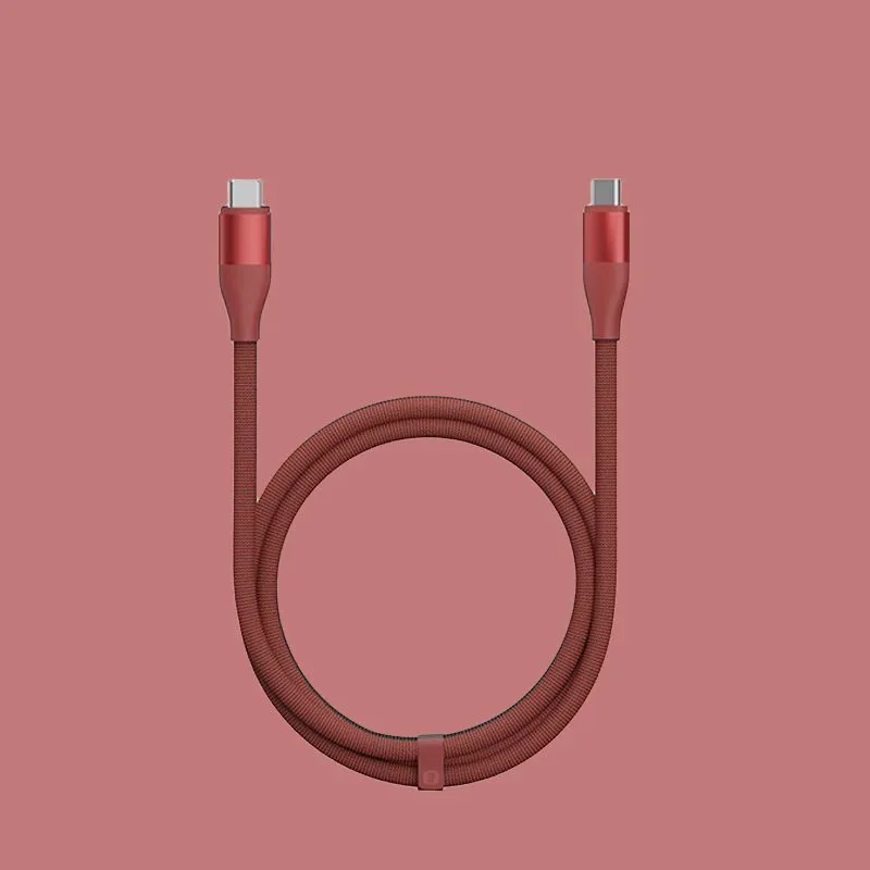 MI 6A Dual Type C High Speed Woven Cable 1 Meter Dual Type C Compatible With Xiaomi Apple Huawei Cell Phones Cables-1