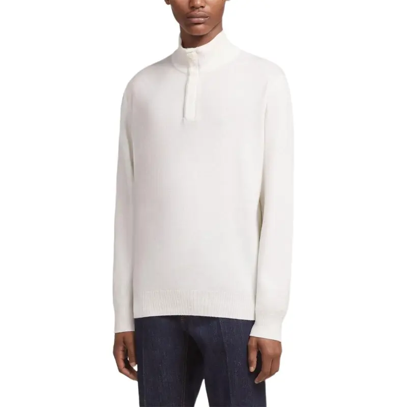 Ermenegildo Zegna Oasi Mock Neck Ribbed Jumper-1