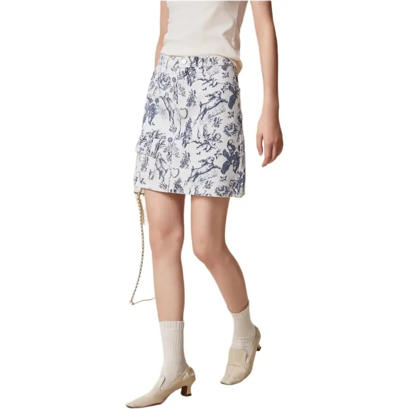 XG Casual Short Skirts Women's Letter Flower-5