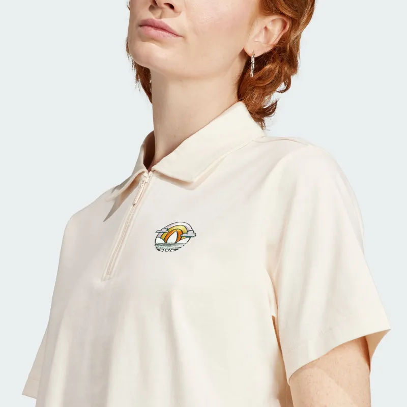 Adidas Originals Polo Shirt Women's Wonder White-4