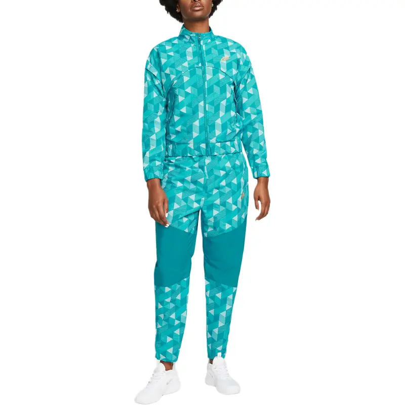 Nike Serena Williams Design Jackets Coats Women's Bright Pine/Metal Gold-1