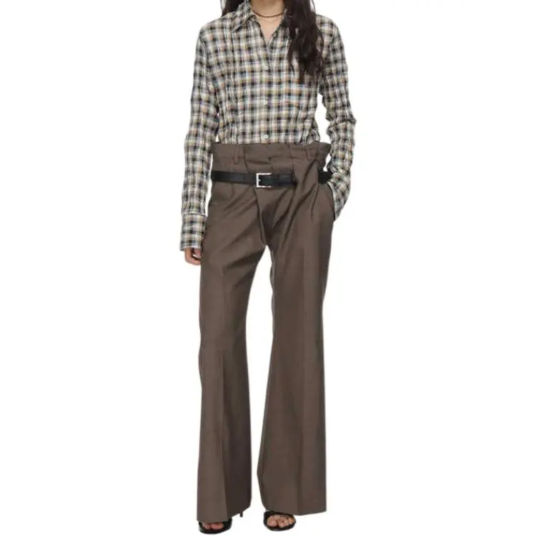 Acne Studios SS25 Casual Pants Women's Brown-2