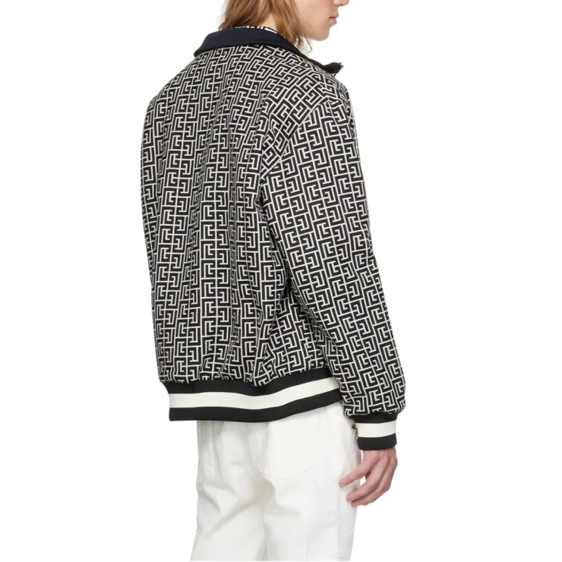 BALMAIN Monogram Reversible Bomber Jacket-6