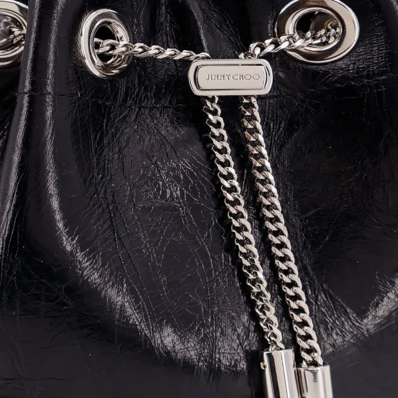Jimmy Choo Leather Handbag Women's Black-4