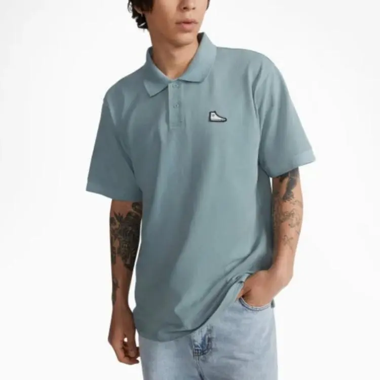 Converse Polo Shirts Men Blue Gray-3