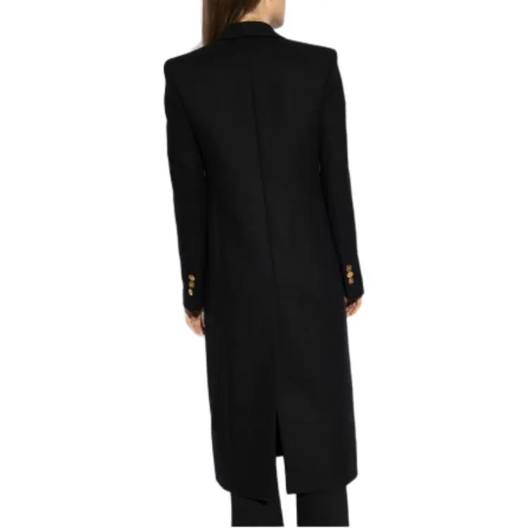 VERSACE Single-Breasted Long Coat-4