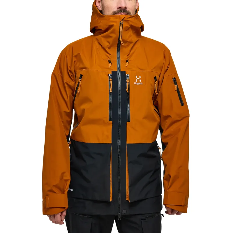 HAGLÖFS Vassi GTX Jackets & Coats Men's Gold Brown/Pure Black-2
