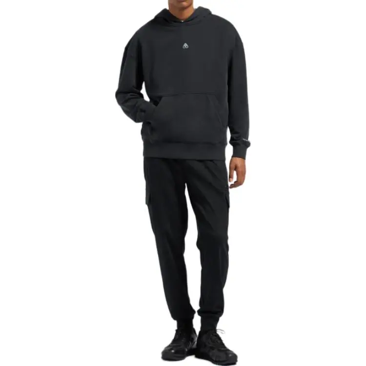 Moose Knuckles Logo Plaque Long Sleeved Hoodie-2