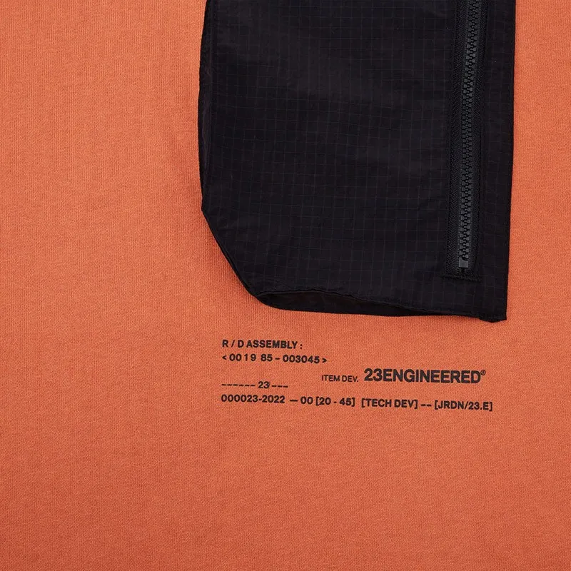 Jordan T Shirts Men Orange Black-5