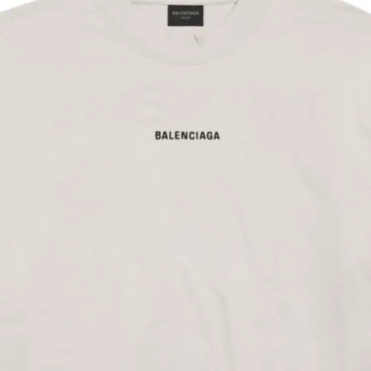 Balenciaga New Balenciaga Back T Shirt Medium Fit In Off White T Shirt Regular Fit Unisex Gray White-3