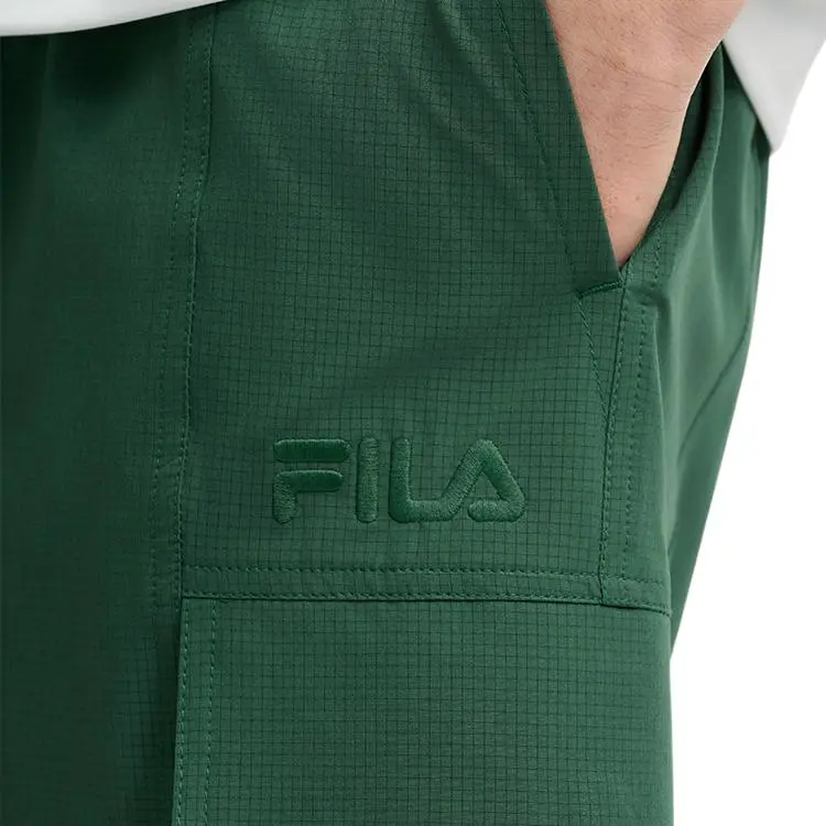 FILA Casual Sportswear Men Clothing Sets Cloud White+Green-3