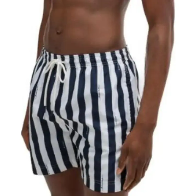 Boss Striped Swim Shorts-1