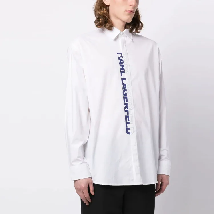 KARL LAGERFELD Logo-print Poplin Shirt-3