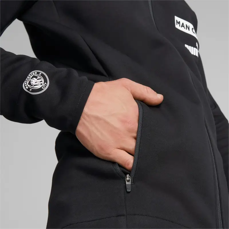 PUMA Manchester City F.C. Football Casuals Hooded Jacket Men Jacket Men's Black-5