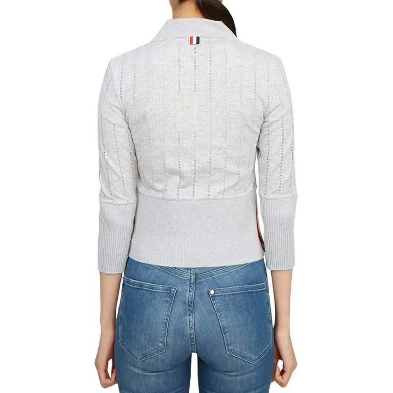 THOM BROWNE Buttoned Straight Hem Cardigan-4