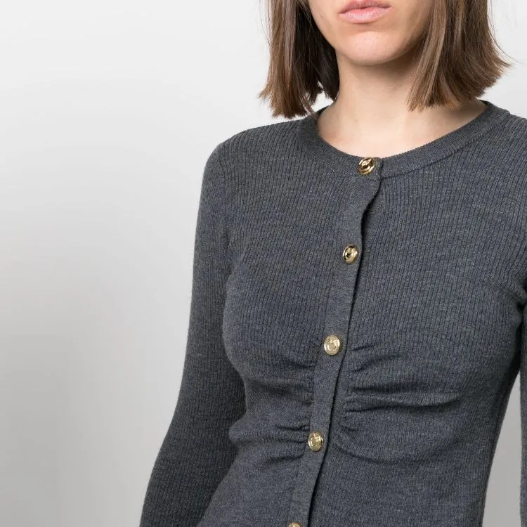 PINKO Ruched Detailed Cardigan-4