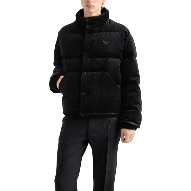 PRADA Buttoned High Neck Jacket-1