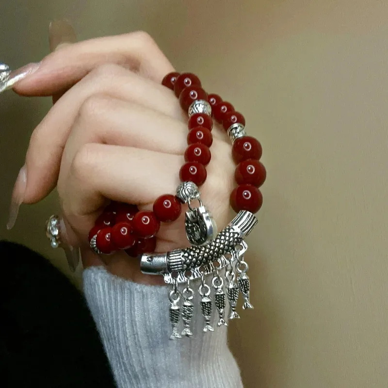 Mù Shàng Yún Yě Colored Glaze Bracelets Women's-4
