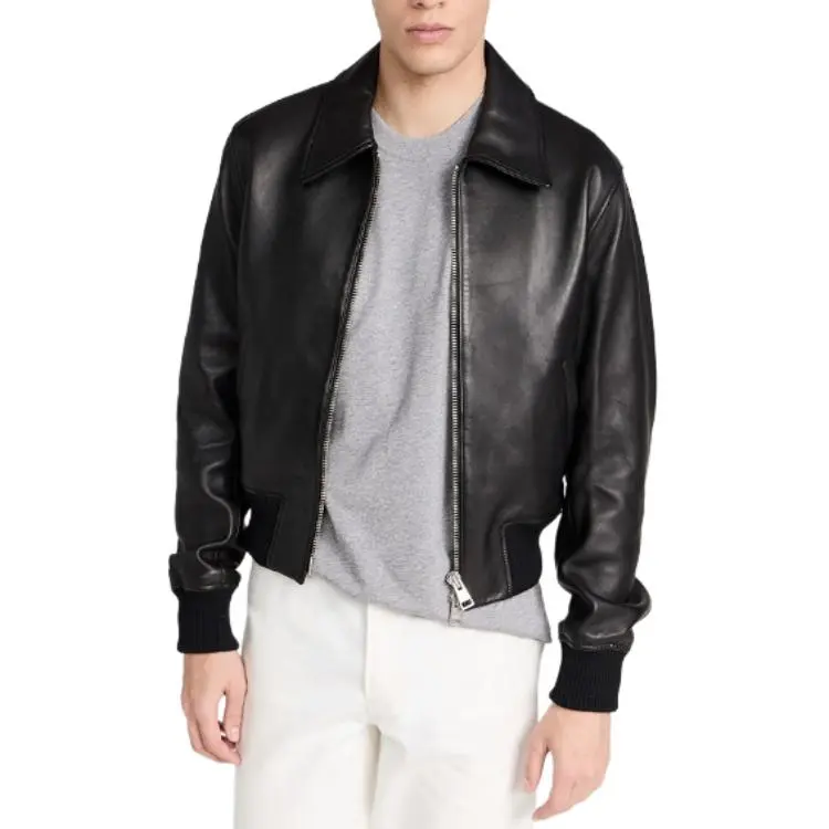 Ami Leather Zipped Jacket-2