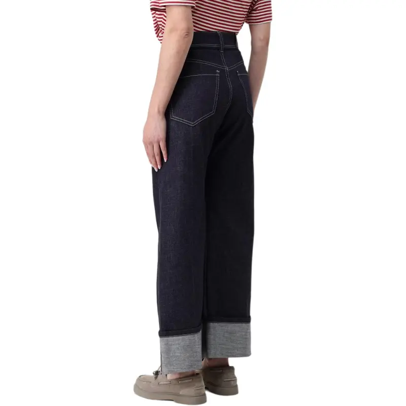Brunello Cucinelli High Waisted Turn Up Brim Jeans-4