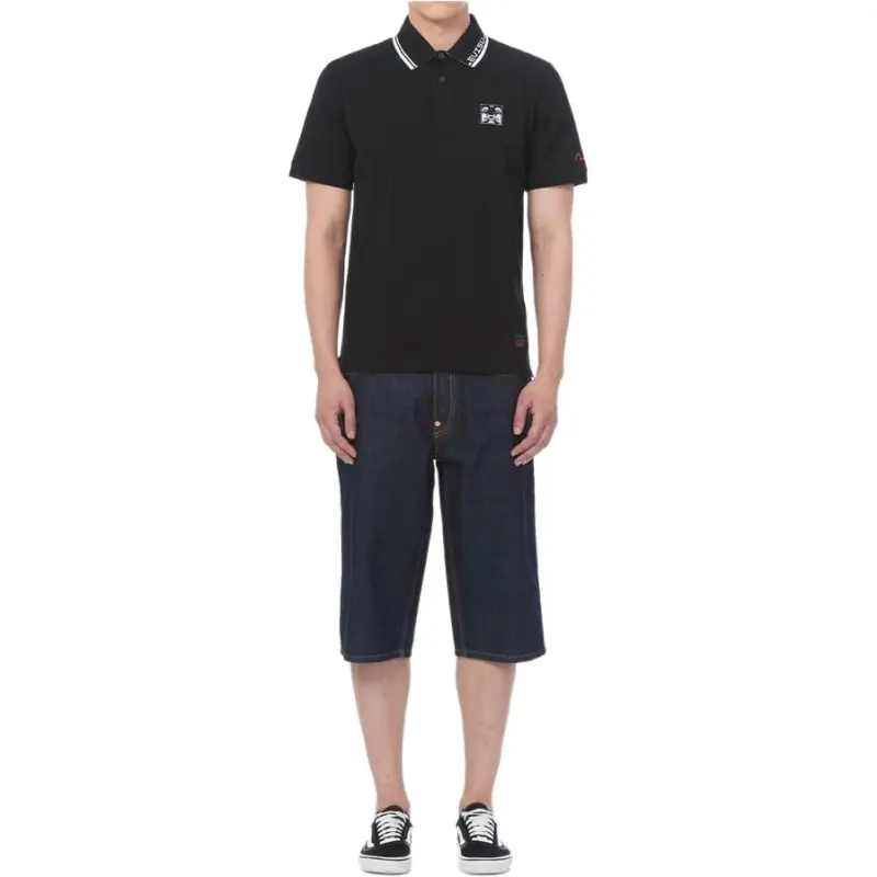 EVISU Fitted Shorts Men's Denim Blue-2