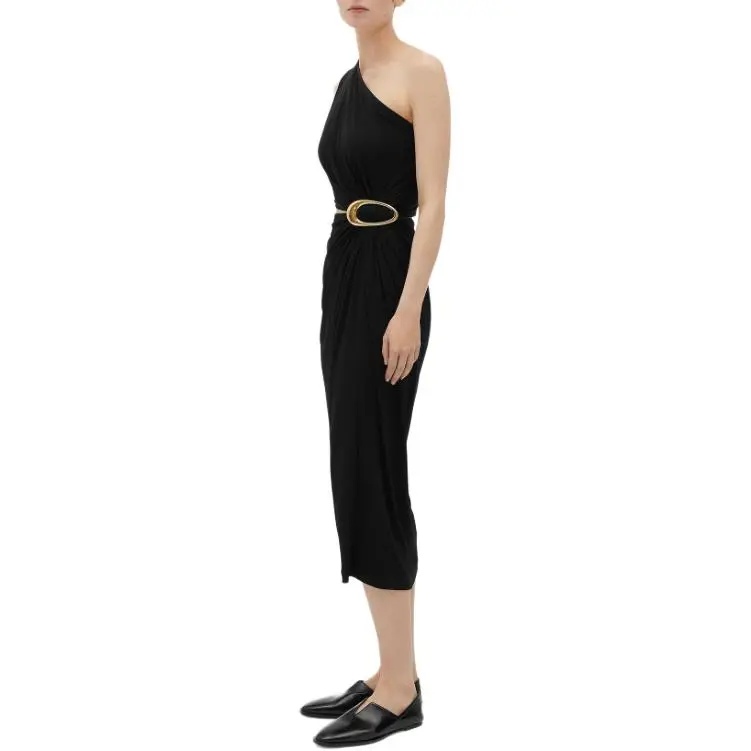 Bottega Veneta Buckle Detailed Sleeveless Midi Dress-2