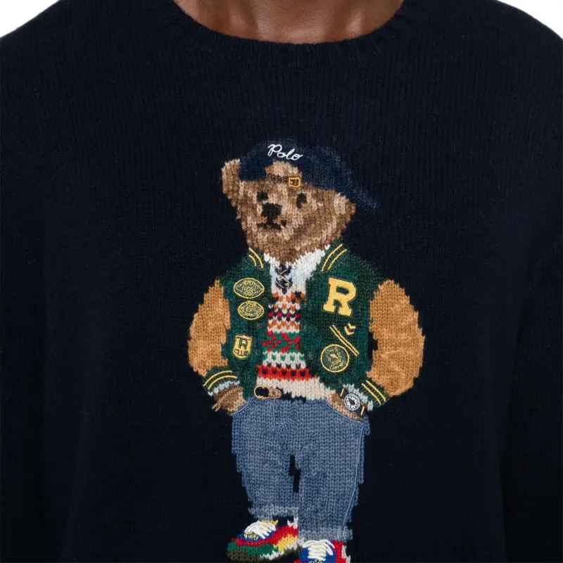 Polo Ralph Lauren Polo Bear Intarsia Knit Crewneck Jumper-3