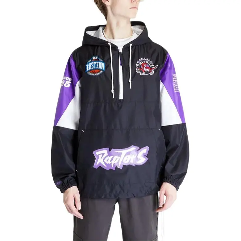 Mitchell Ness Jackets Unisex Black-2