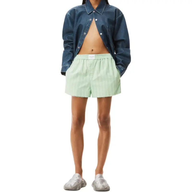 Alexander Wang Logo patch Striped Shorts-4
