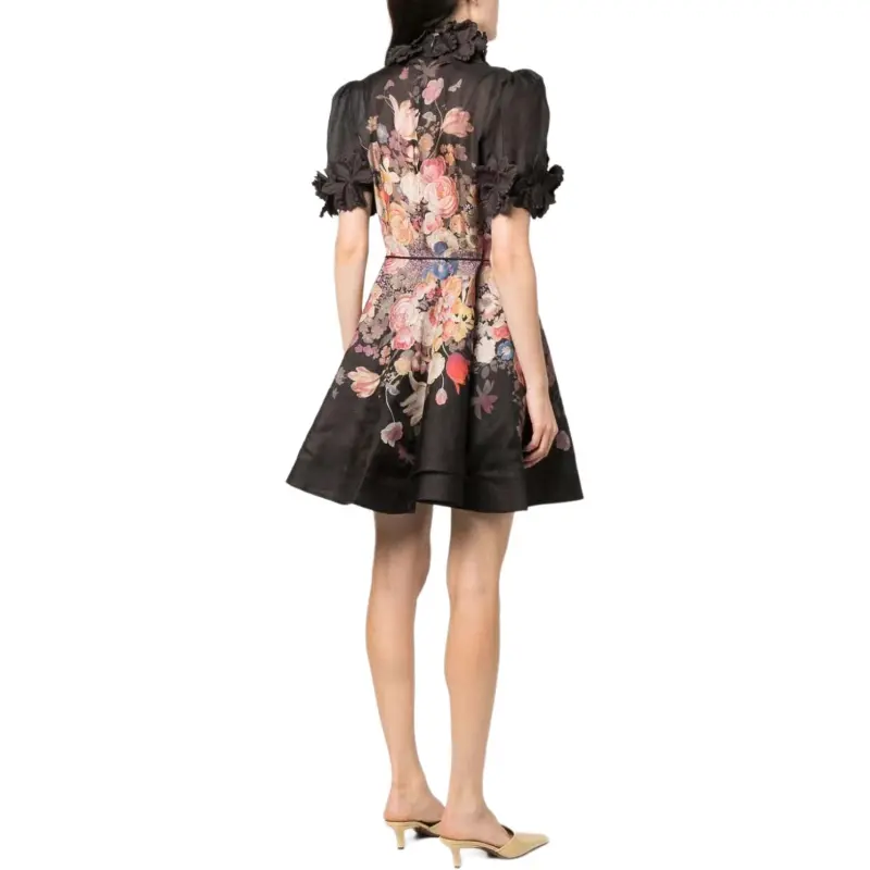 Zimmermann Short Sleeved Dresses Women's Black-2