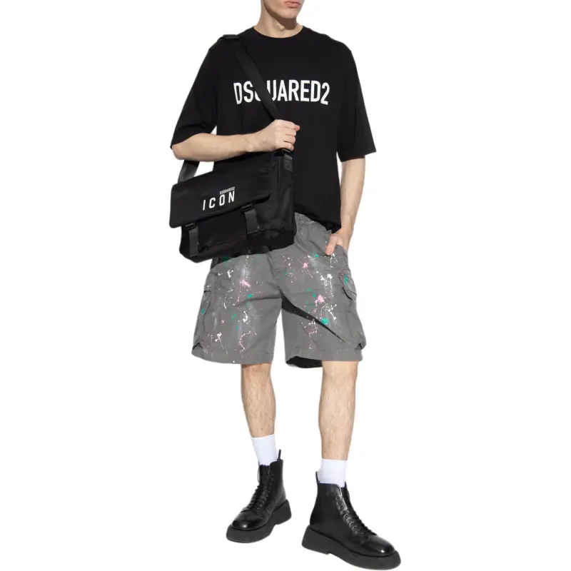 DSQUARED2 Logo Print Cotton T shirt-3