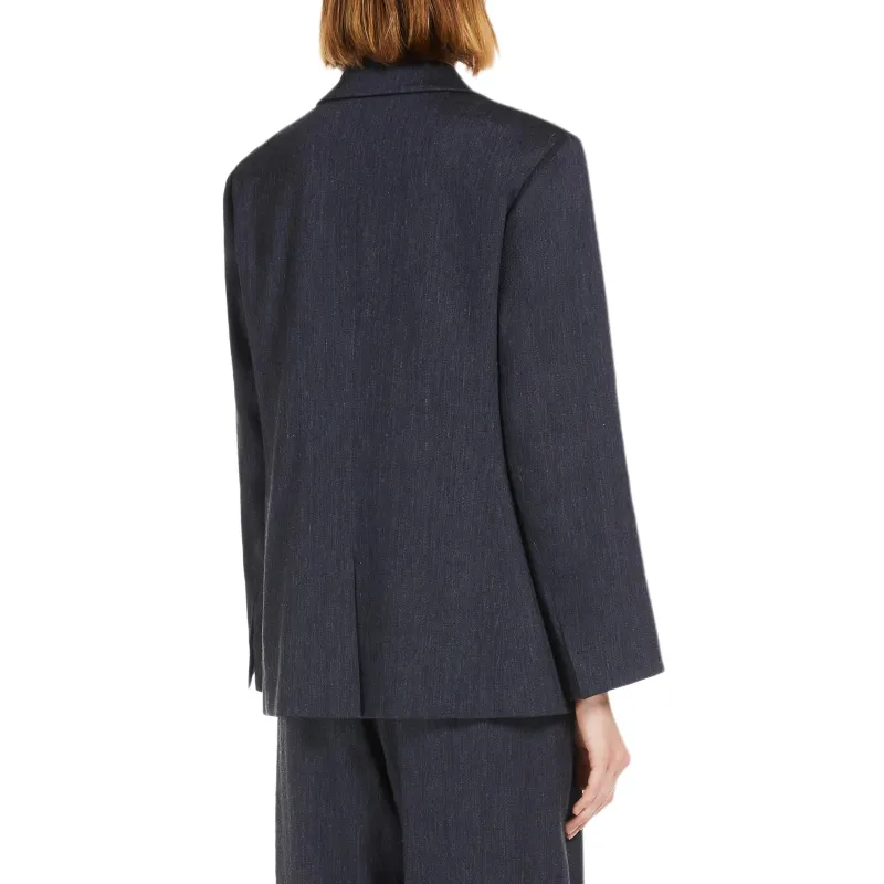 'S MAX MARA Derna Single Breasted Long Sleeved Jacket-3