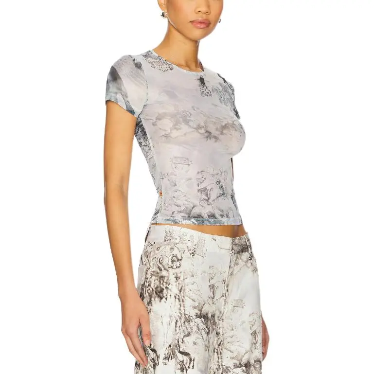 Miaou T Shirts Women's Gray-2