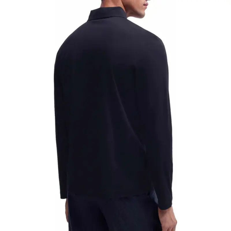 HUGO BOSS Logo Patch Long Sleeved Polo Shirt-5