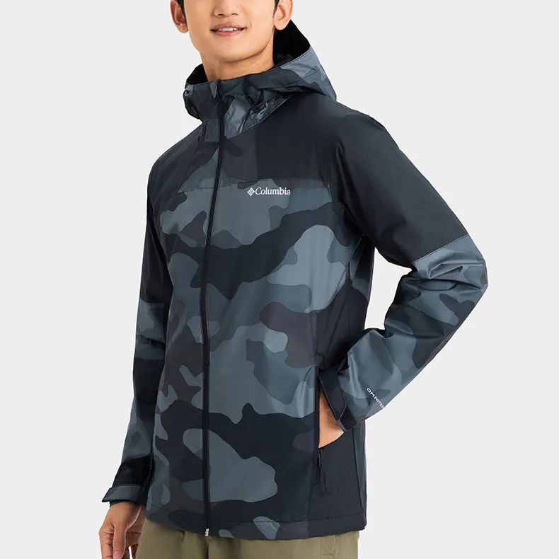 Columbia Water Resistant Windproof Breathable Warm Windbreaker Jacket Men's Black-4