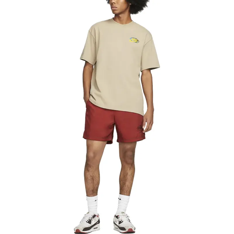 Nike T Shirts Men Khaki-3
