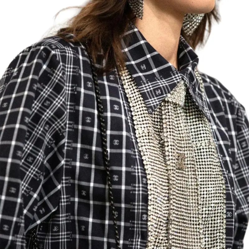 CHANEL 23 New Spring And Summer Arrivals Long-Sleeved Dresses Women's Black-2