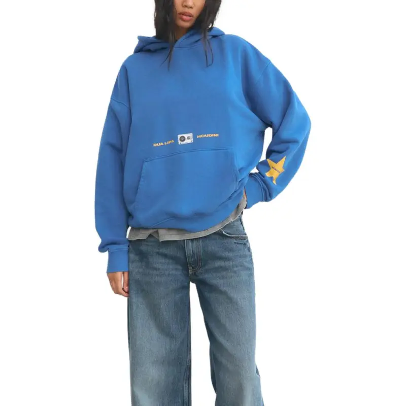 ZARA x ©DUA LIPA Sweatshirt Women's Light Blue-3