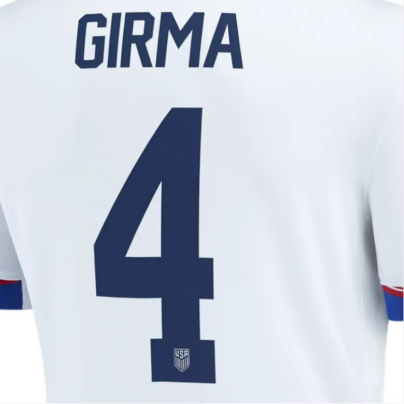 Nike Naomi Girma USWNT 2024 Stadium Away Soccer Jerseys Women's White-3