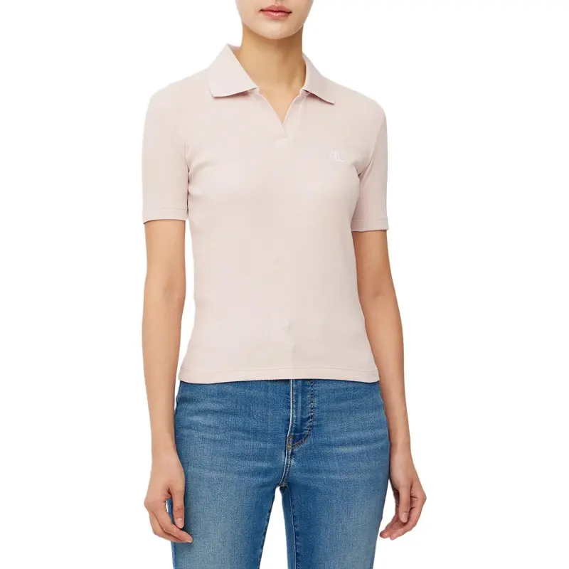 CALVIN KLEIN Polo Shirt Women's Pink-4
