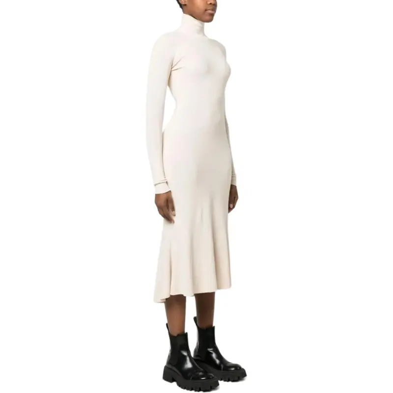 Balenciaga High neck Knitted Midi Dress-4