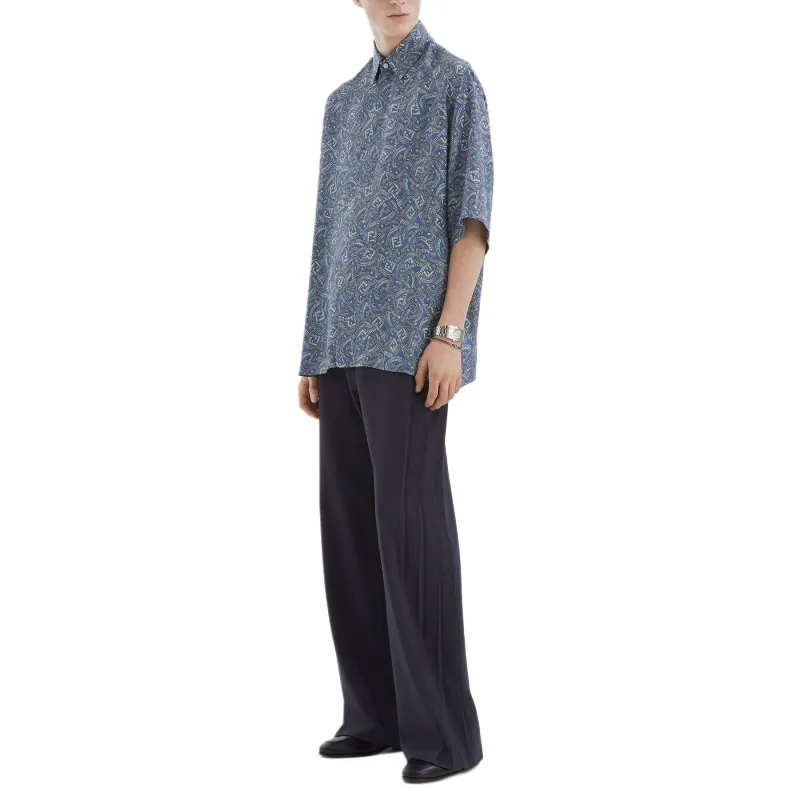 FENDI Casual Pants Men Blue-2