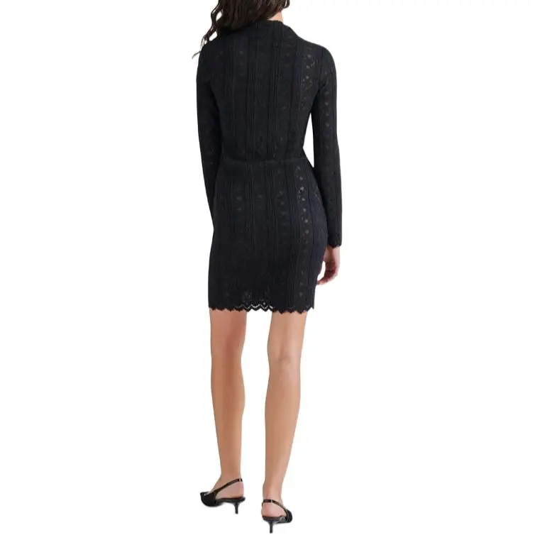STEVE MADDEN Long Sleeved Dress Women's Black-1