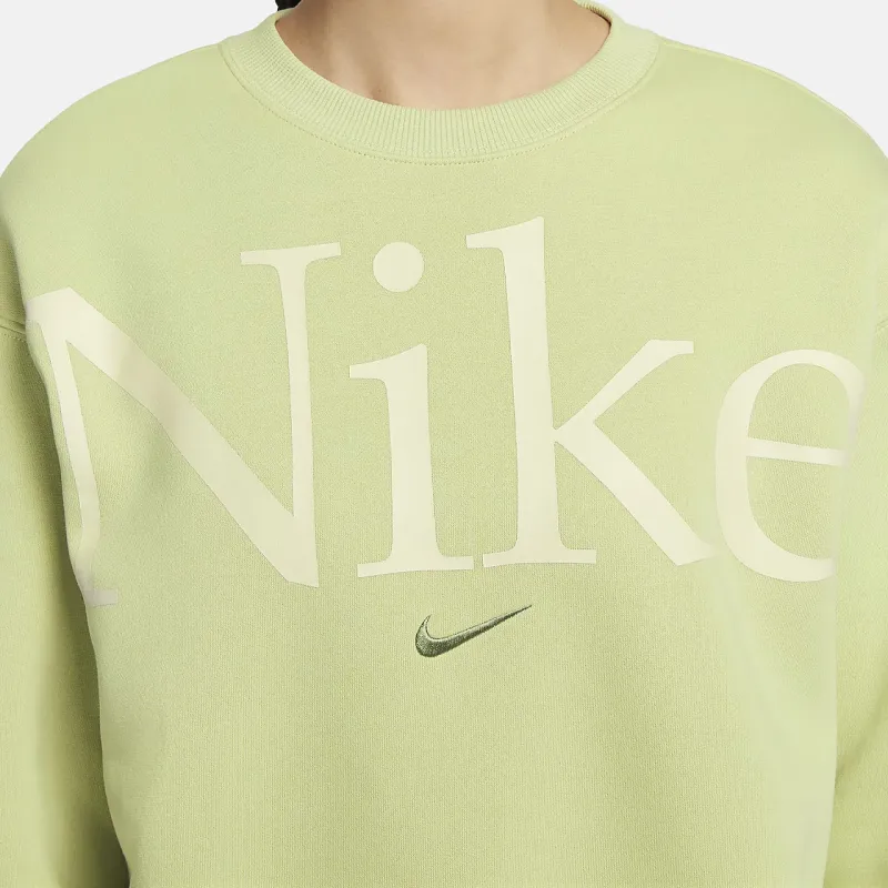 Nike Sportswear Phoenix Fleece Sweatshirt Women's Light Olive Green Gray-4