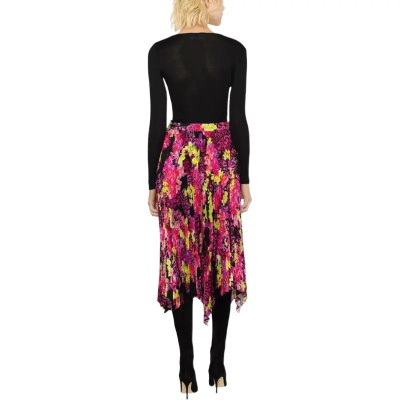 VERSACE Allover Floral Printed Pleated Skirt-3