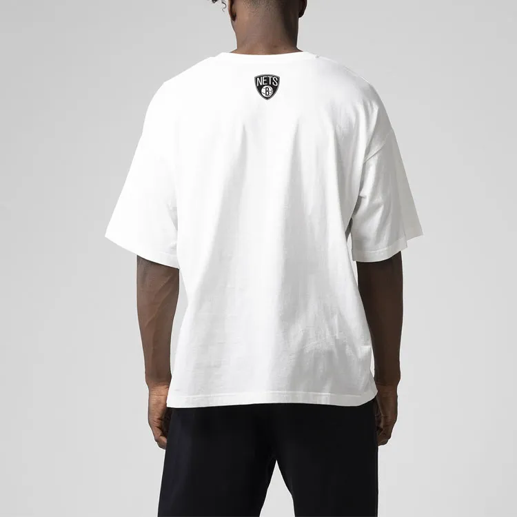 NBA Drop Shoulder Sleeve T-Shirt Men's White-3
