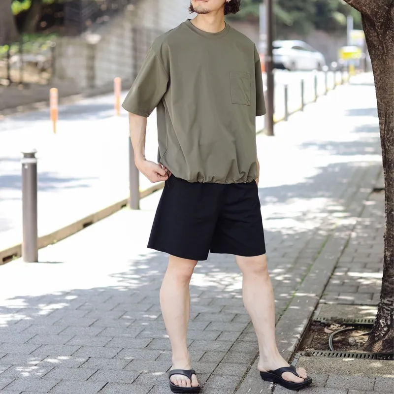 Beams T Shirts Men Olive-2